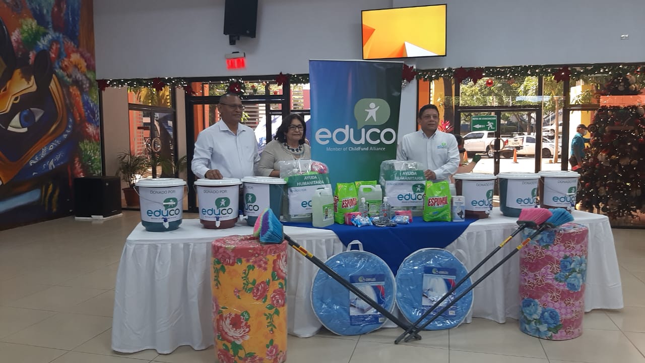 Educo entrega material sanitario a comunidad estudiantil del Caribe Norte para la recuperación y culminación del año escolar 2020