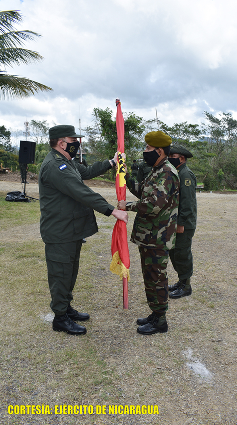 Ejército de Nicaragua realiza rotación de mandos y oficiales, del Batallón Ecológico Bosawás