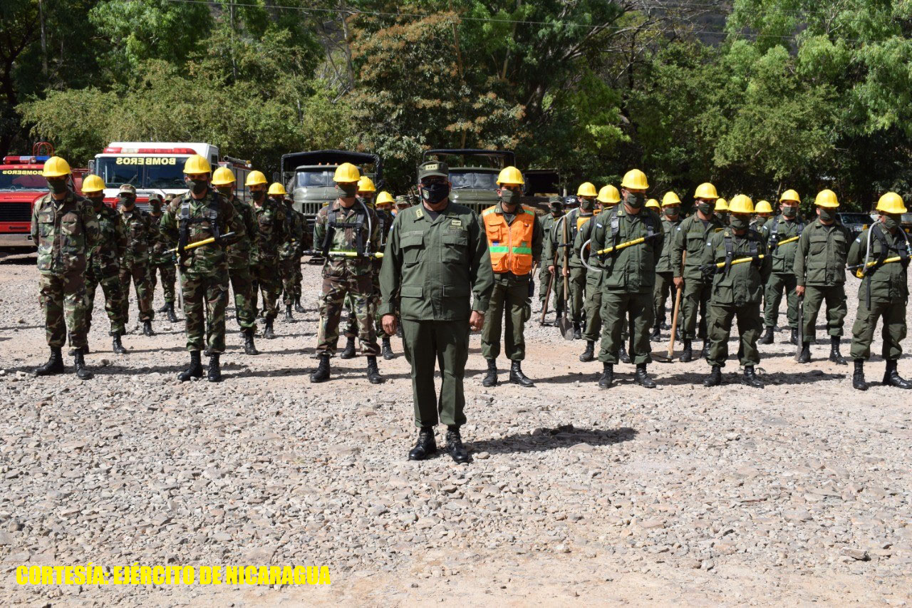 Ejército participa en Plan de Prevención y Control de Incendios Forestales y Agropecuarios en Estelí