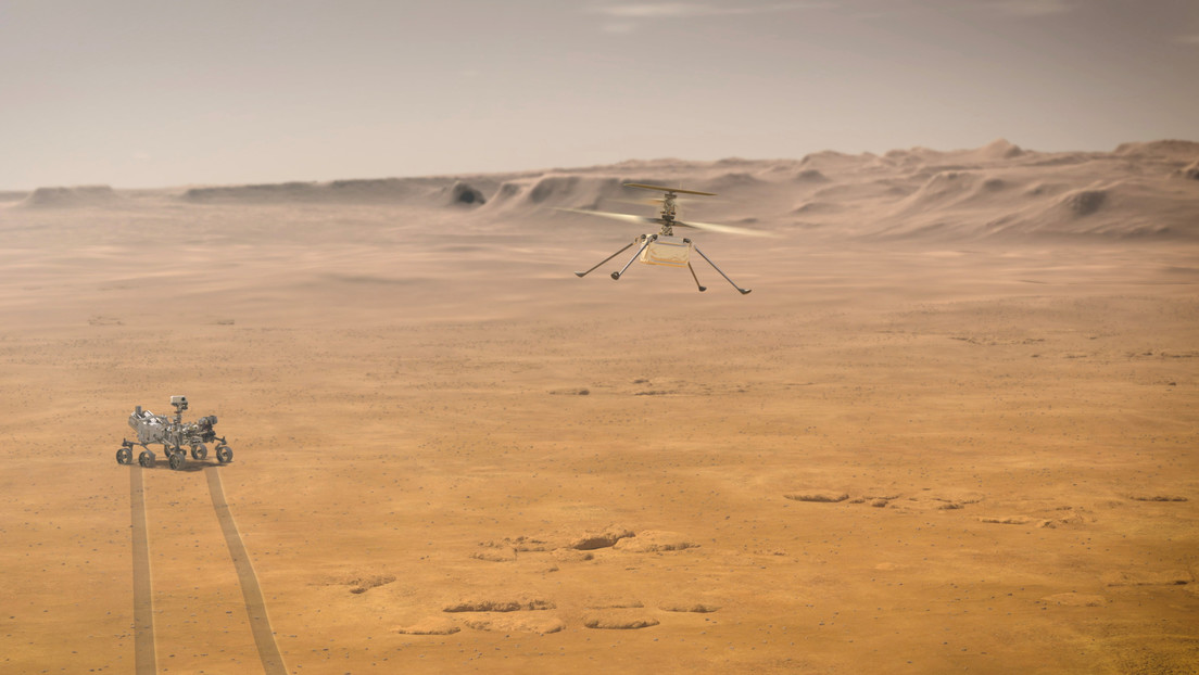 La NASA difunde imágenes de su helicóptero Ingenuity preparándose para desplegar a Martes
