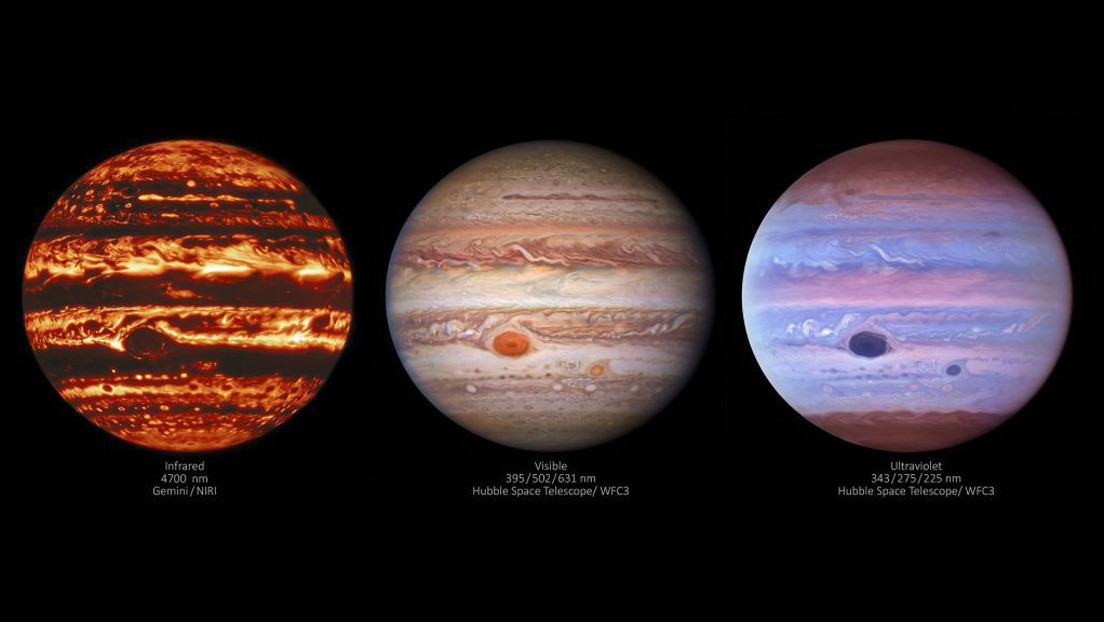 Imagenes de Júpiter muestran un aspecto enigmático en su Gran Mancha Roja