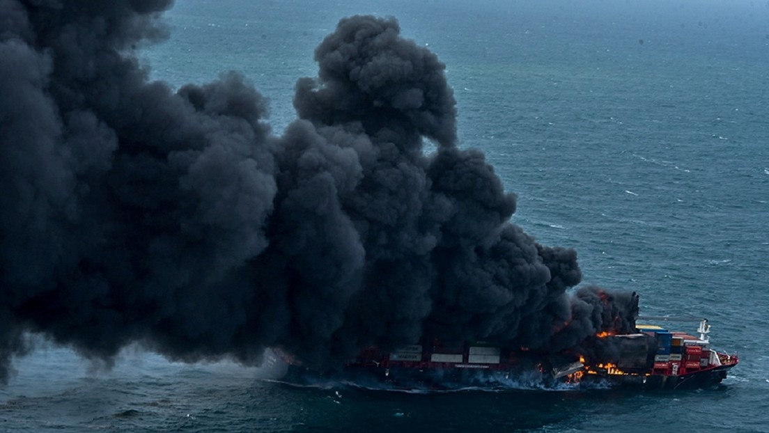 El “peor Desastre” ecológico marino  atraviesa Sri Lanka, tras el incendio de un buque de carga