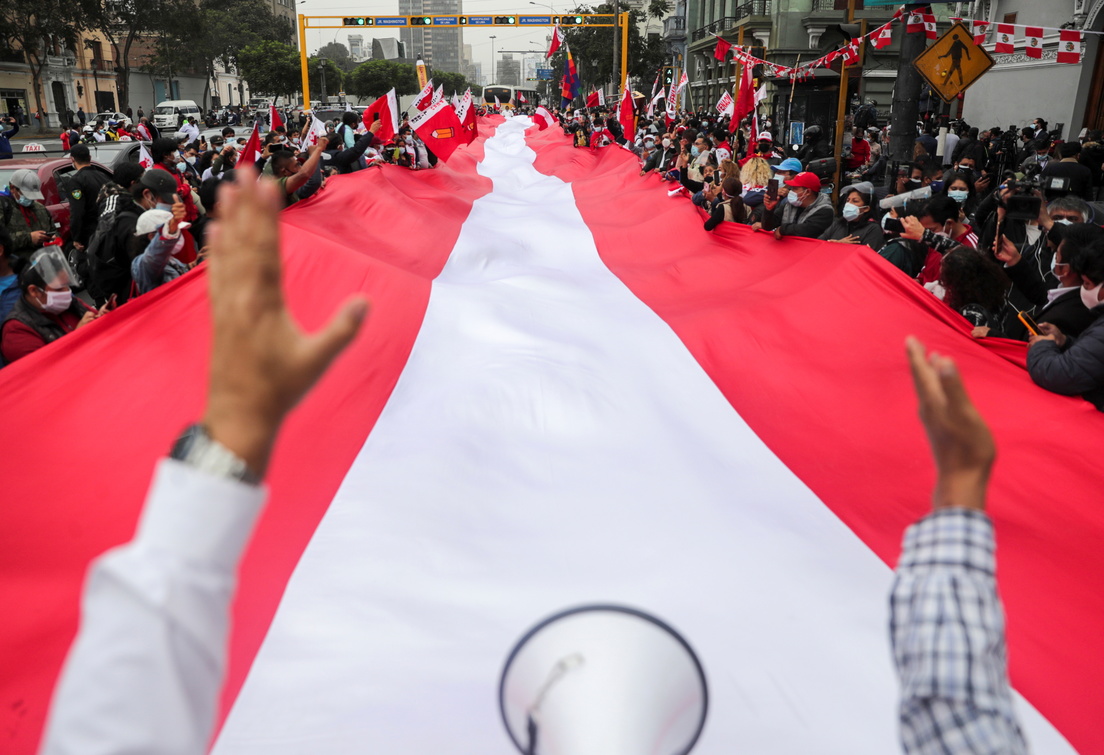 El candidato izquierdista de Perú Libre, Pedro Castillo, obtuvo el triunfo en la segunda