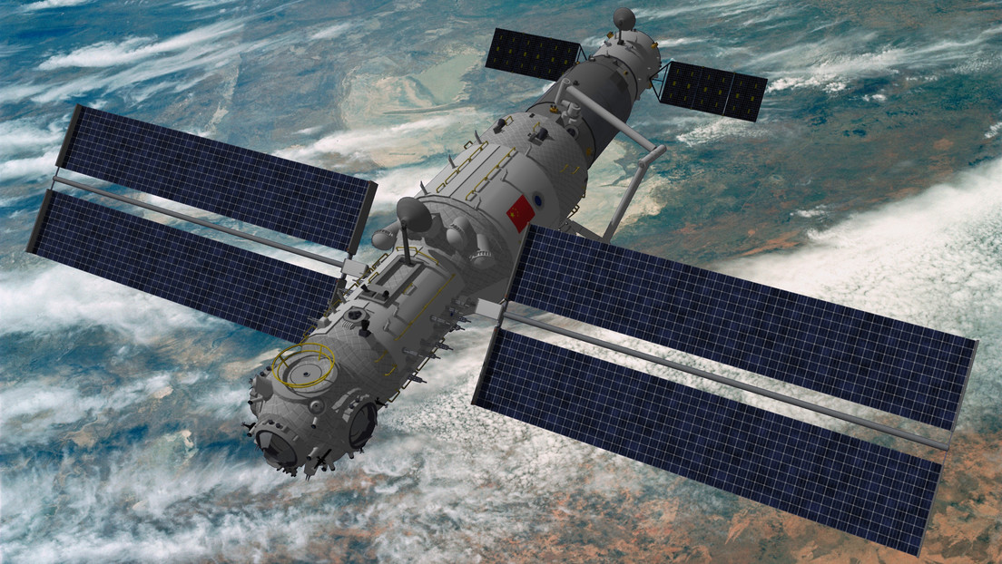 La estación espacial china Tiangong, que acogió esta semana a su primera tripulación