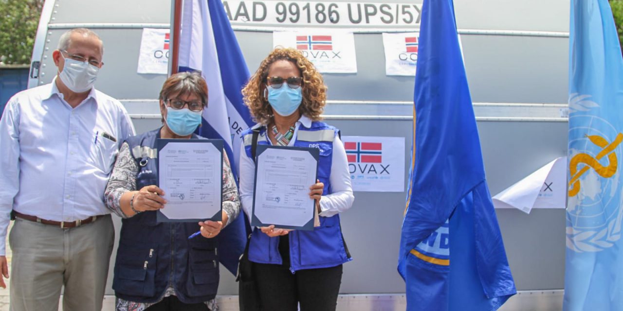 Nicaragua recibe 36 mil 480 dosis de AtraZeneca a través del COVAX