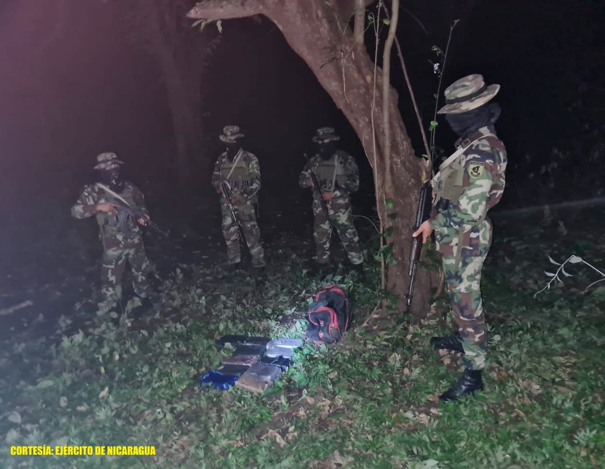 Ejército de Nicaragua realiza operativo de drogas en Rivas