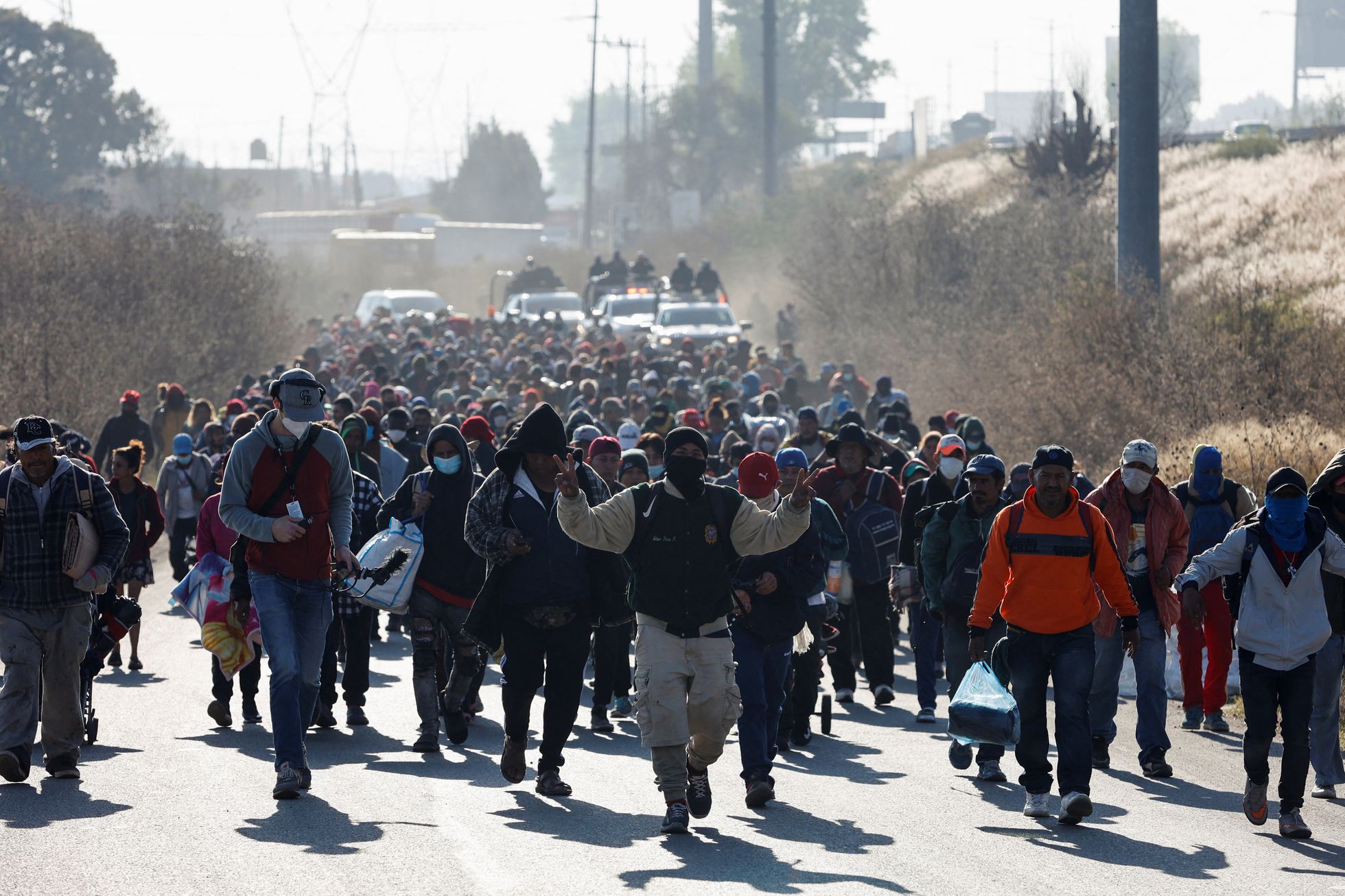 Caravana de migrantes centroamericanos hacia Ciudad de México