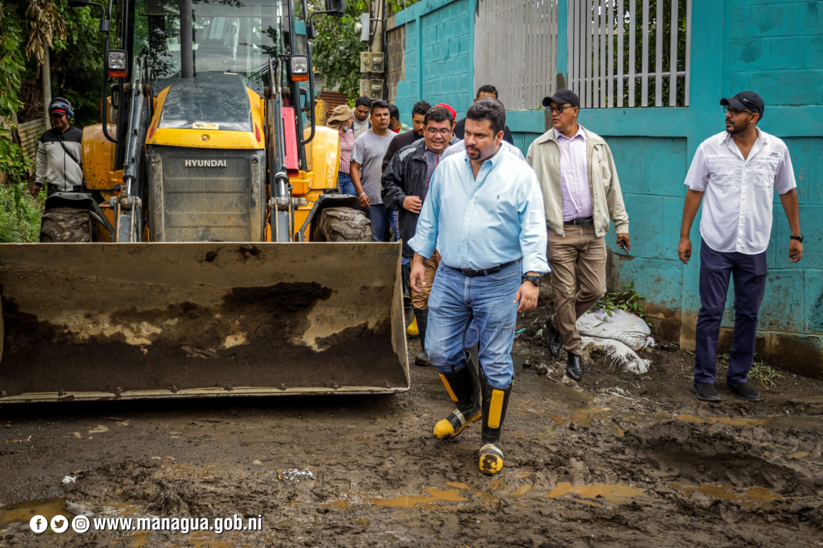 Alcaldía de Managua evalúa   las zonas afectadas por las lluvias