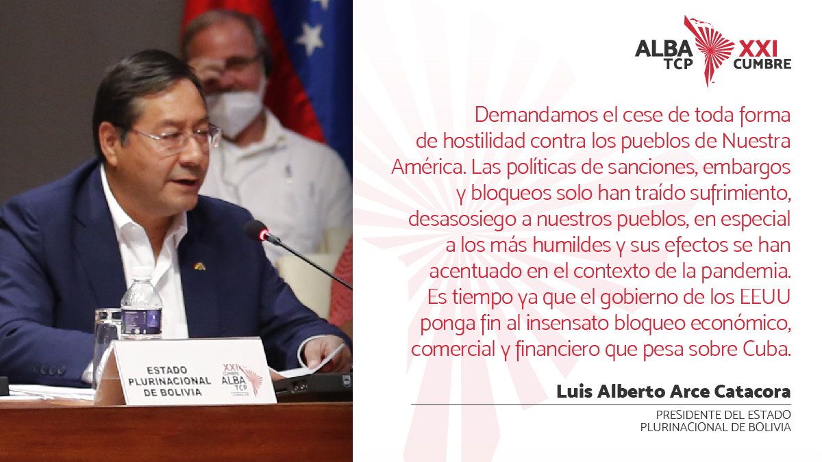 Bolivia critica hostilidad de EEUU hacia Cuba, Nicaragua y Venezuela