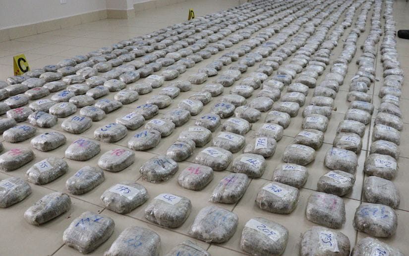 Detienen a cinco sujetos con 656 libras de marihuana en Telpaneca