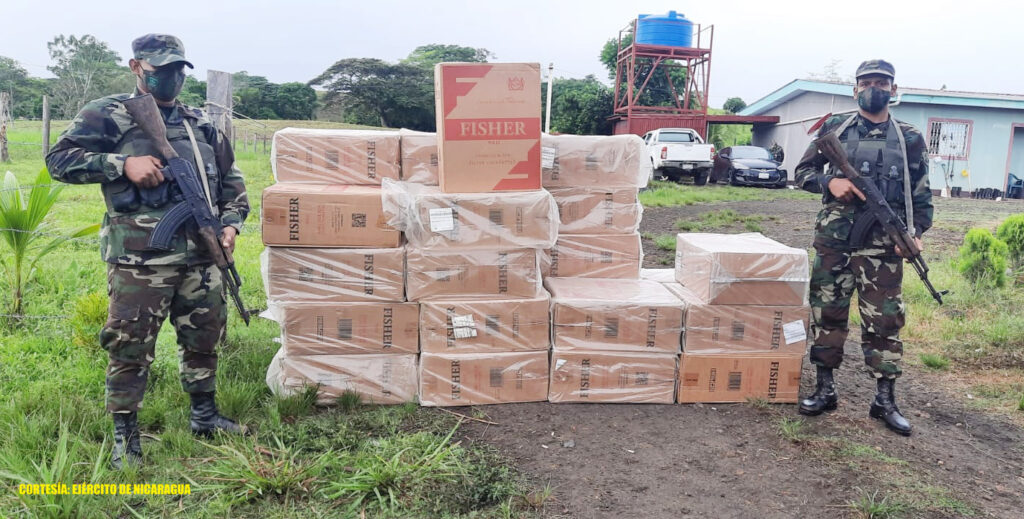 Ejército de Nicaragua incauta cigarrillos valorados en U$2.7millones de córdobas
