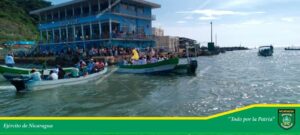 Ejército brinda protección a peregrinación acuática