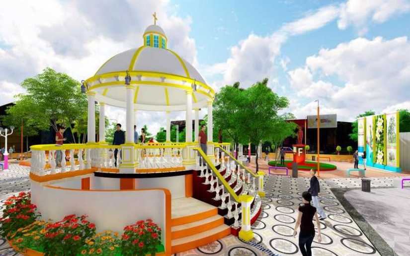 Remodelarán parque central de San Rafael del Sur