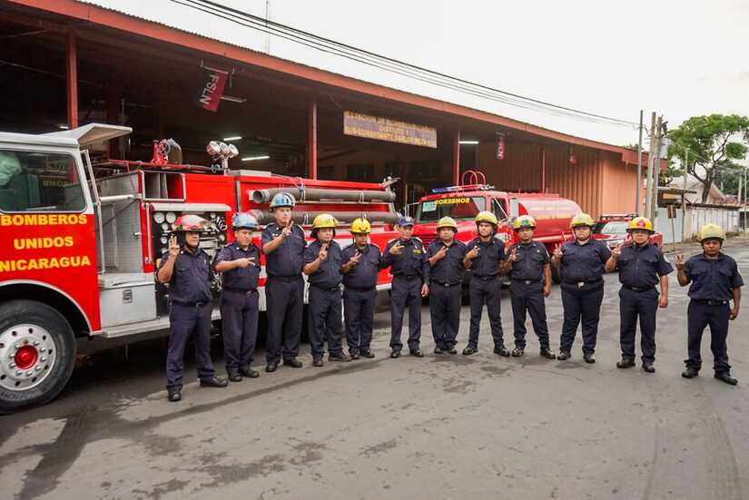Dos camiones de bomberos son enviados a la estación de San Jorge, Rivas