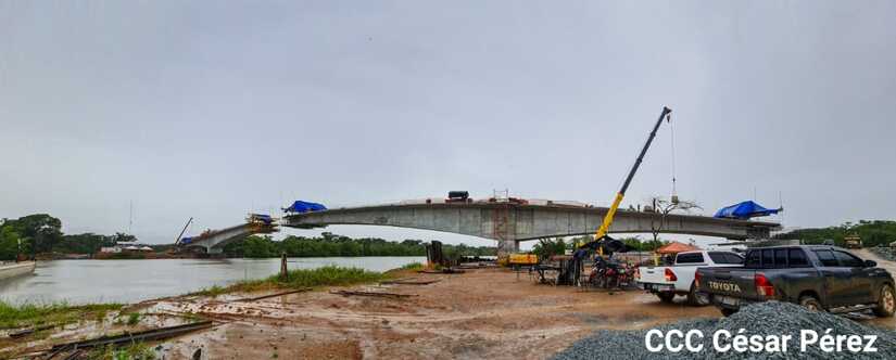 Avanza un 87.5% la construcción del puente Wawa Boom en la Costa Caribe Norte