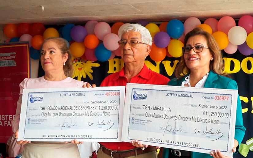 IND y Mifan reciben más de 11 millones de córdobas de la Lotería Nacional
