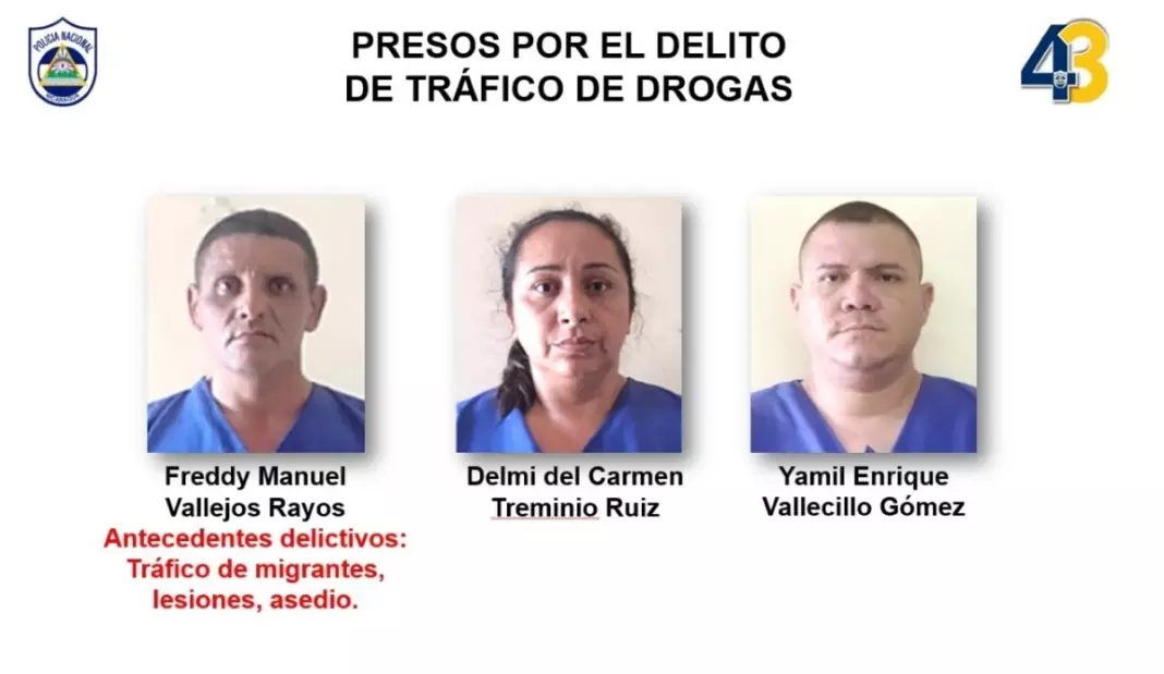 Policía Nacional incauta más de dos kilos de cocaína en Rivas