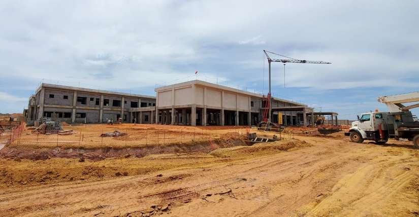 43% de avance lleva la construcción del hospital más grande del Caribe Centroamericano