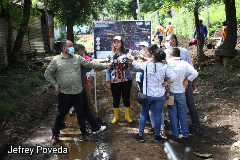 45% de avance lleva proyecto vial en el barrio Vista Xolotlán