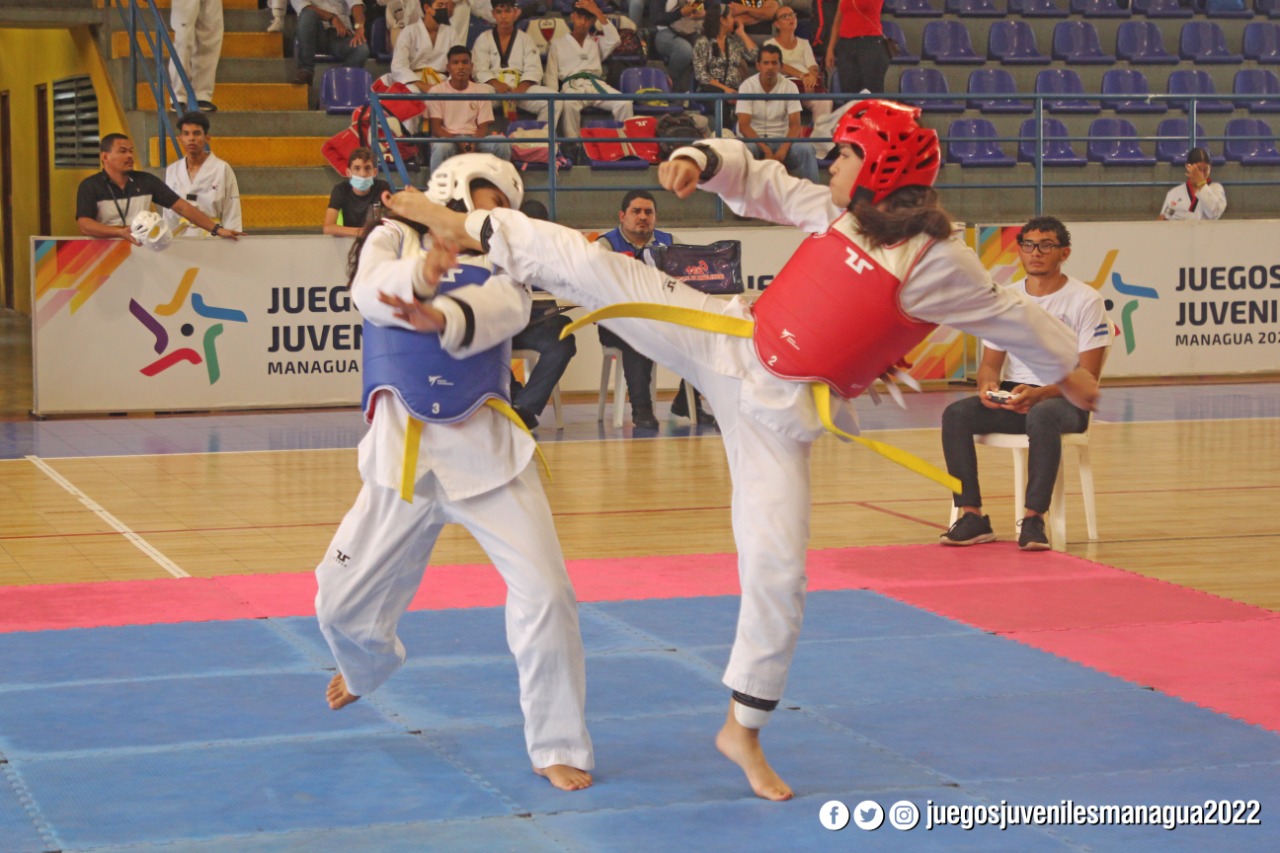 Final de taekwondo de Juegos Juveniles de la Alcaldía de Managua