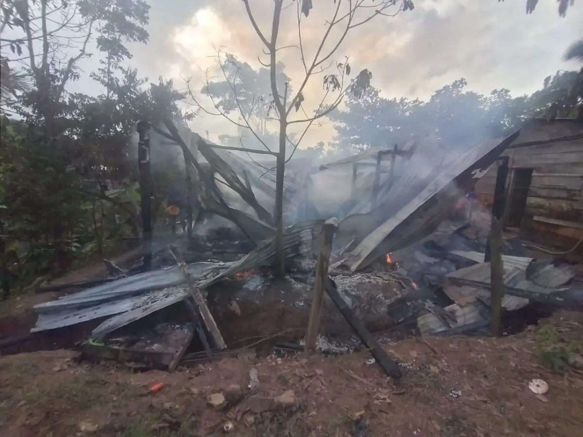Dos viviendas afectadas por incendios en la Costa Caribe Norte