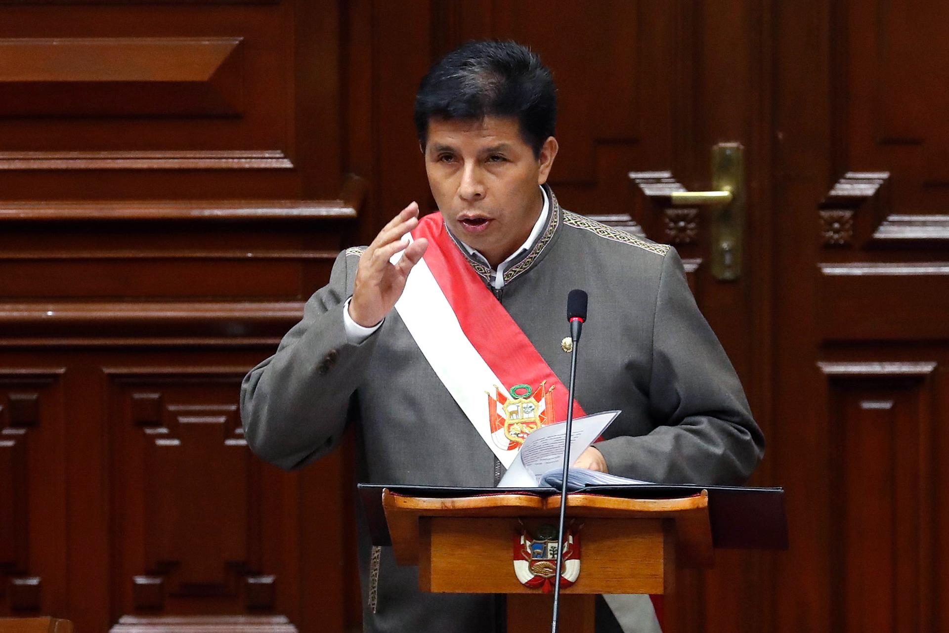 <a>Pedro Castillo acusa a la presidenta peruana de dirigir plan en su contra</a>