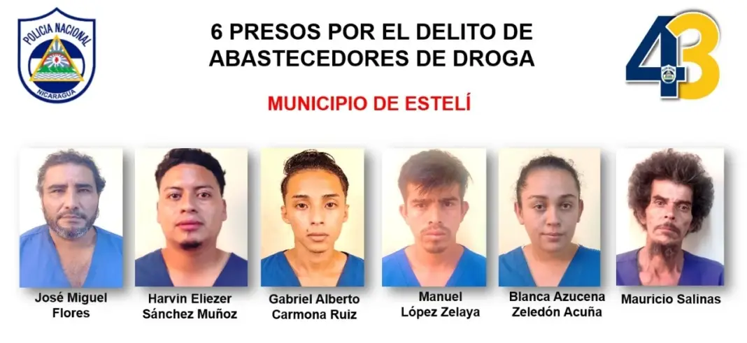 Policía de Estelí presenta 10 delincuentes capturados