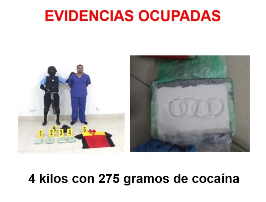 Colombiano es capturado con 4 kilos de cocaína en Managua