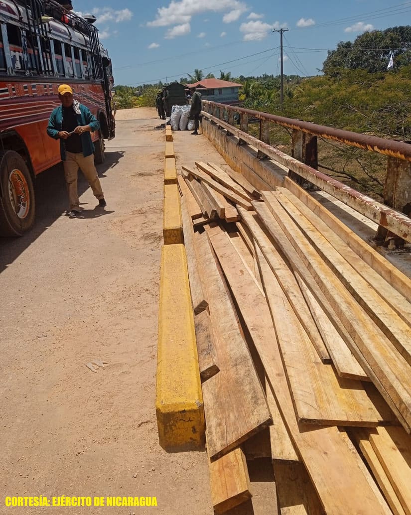 Militares ocupan más de más de 1 mil pies tablar de madera en Puerto Cabezas