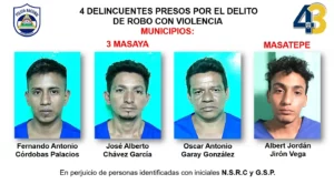 Caen en Masaya 15 sujetos por diversos delitos
