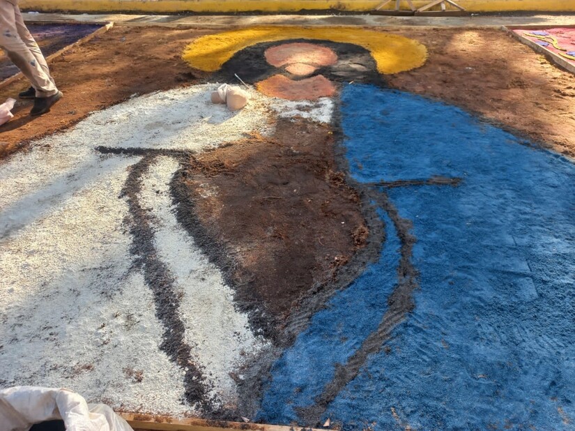 Alfombras Pasionarias dedicadas al Santo Entierro en Jinotepe