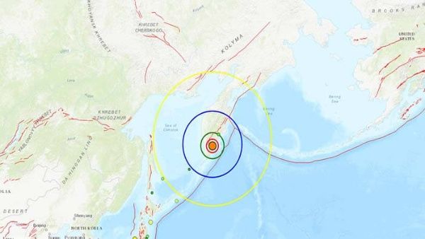 Sismo de magnitud 6.9 sacude la península de Kamchatka, Rusia