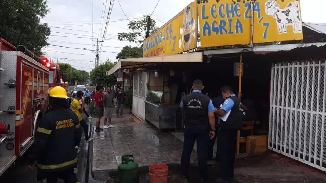 Falleció la segunda víctima del incendio en una comidería en Managua