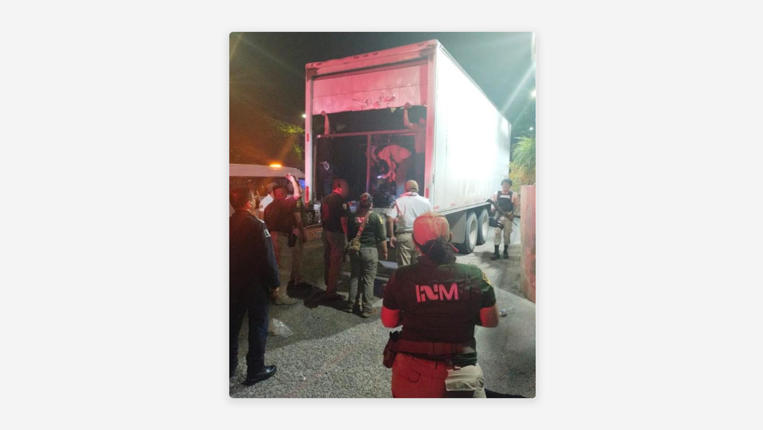 Encuentran a 175 migrantes hacinados en el contenedor de un camión en México