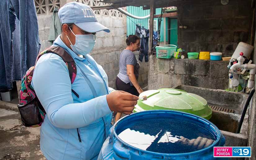 Eliminan más de 3 mil criaderos de zancudos en el barrio Farabundo Martí de Managua