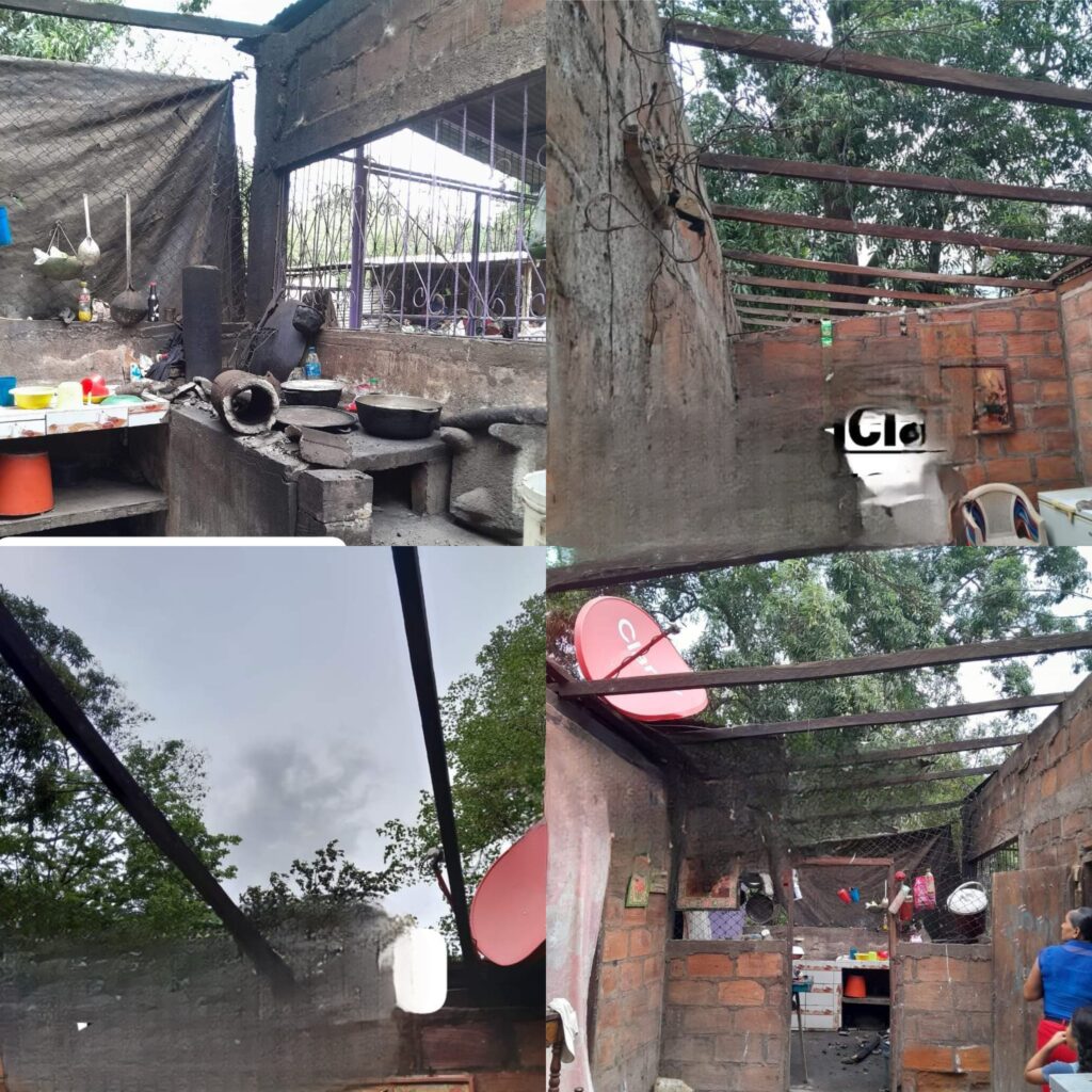 Techos desprendidos y árboles caidos han dejado las lluvias y vientos en Nicaragua