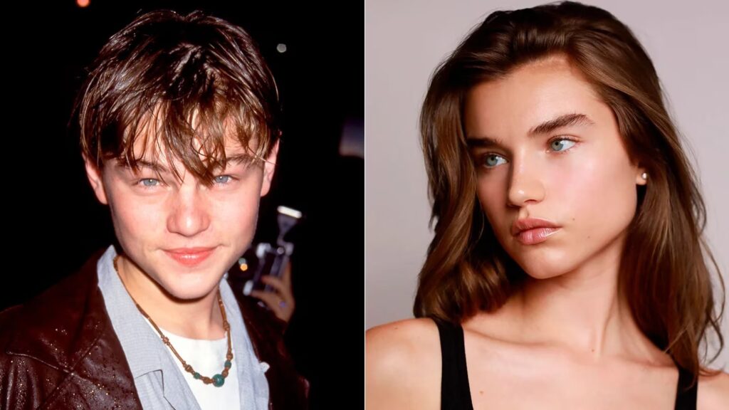 El increíble parecido entre Leonardo DiCaprio y su novia de 22 años que se volvió viral