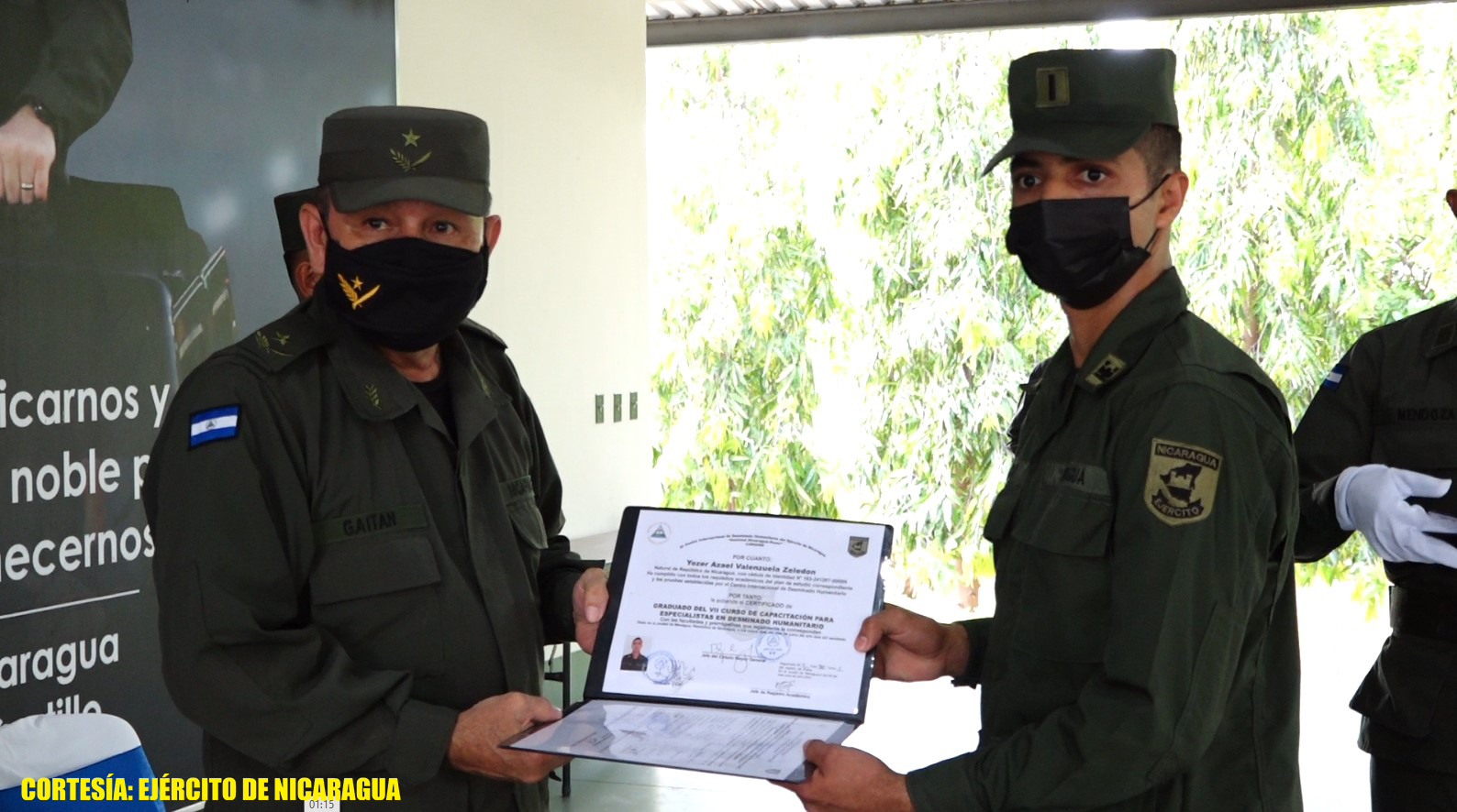 Ejército gradúa a especialistas en desminado en el Centro Amistad Rusia-Nicaragua