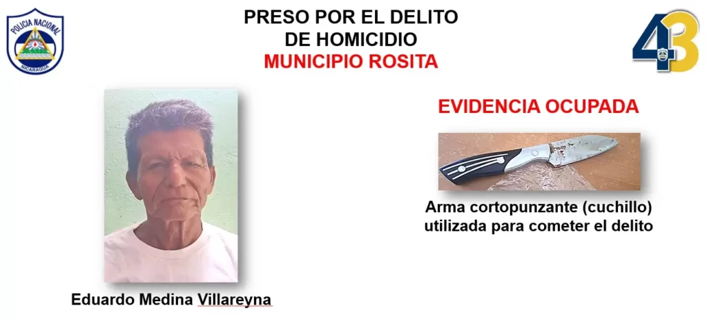 Policía del municipio de Rosita capturó a sujeto que asesinó a cuchillada a un joven