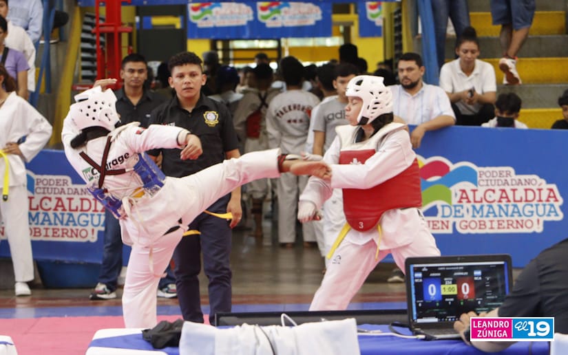 14 academias de taekwondo participan en Juegos Juveniles Managua 2023