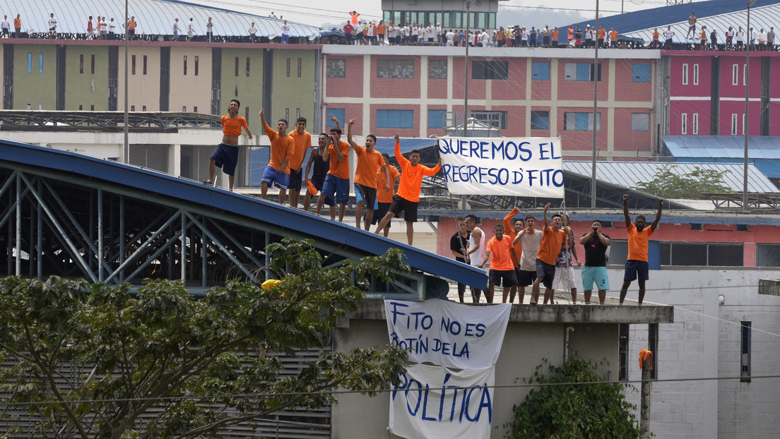 Presos protestan en Ecuador por el traslado de ‘Fito’, el cabecilla criminal que amenazó a Villavicencio