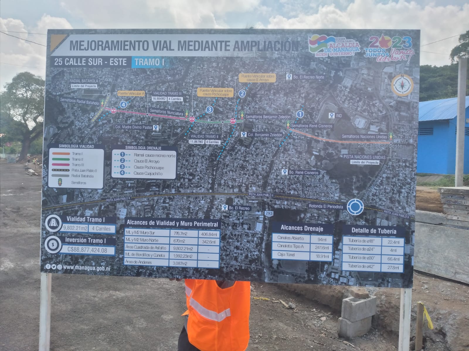 Avanza construcción de ruta alterna para aliviar el tráfico en la capital