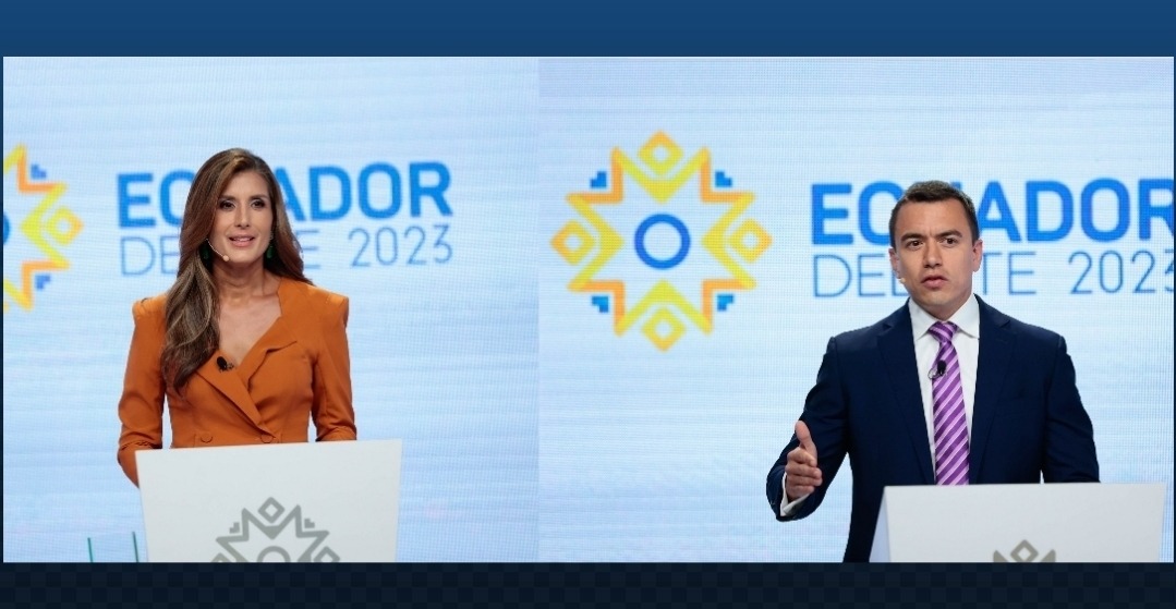 Debate presidencial entre González y Noboa previo al balotaje en Ecuador