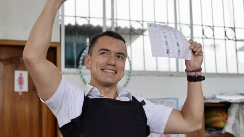 Fotografía del presidente electo en Ecuador