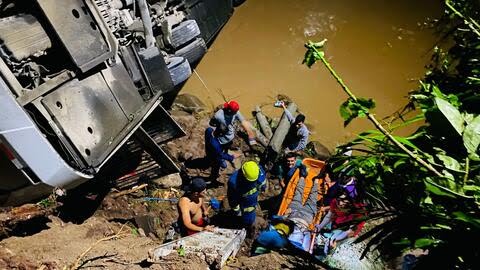 Fotografía de un accidente vial en el que murieron cuatro migrantes.