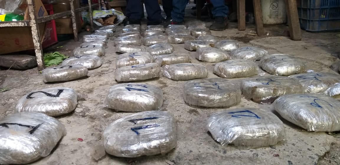 Policía incauta 205 libras de marihuana en Managua