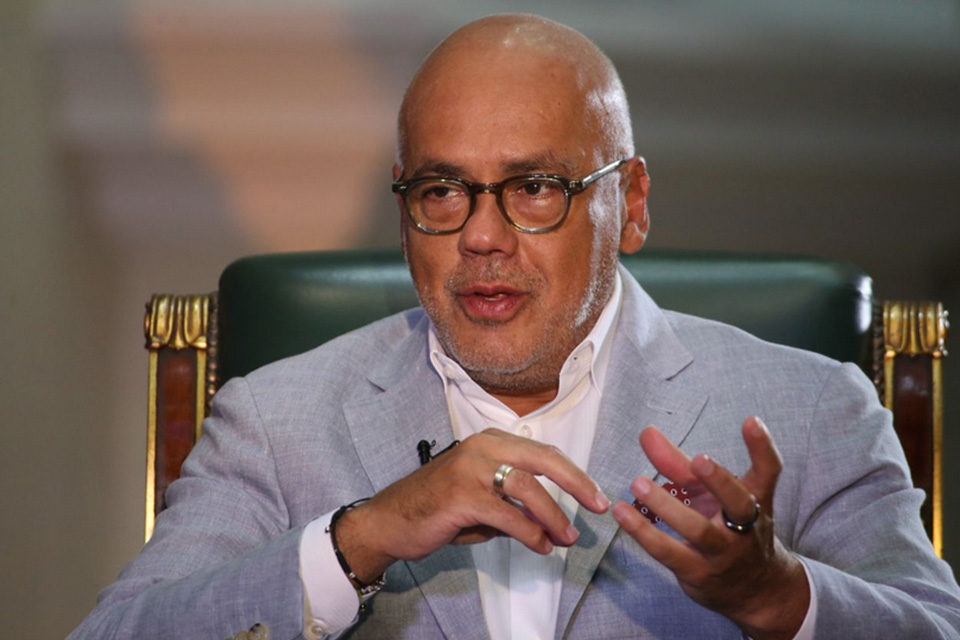 Jefe de la delegación del Ejecutivo venezolano en los diálogos, Jorge Rodríguez.