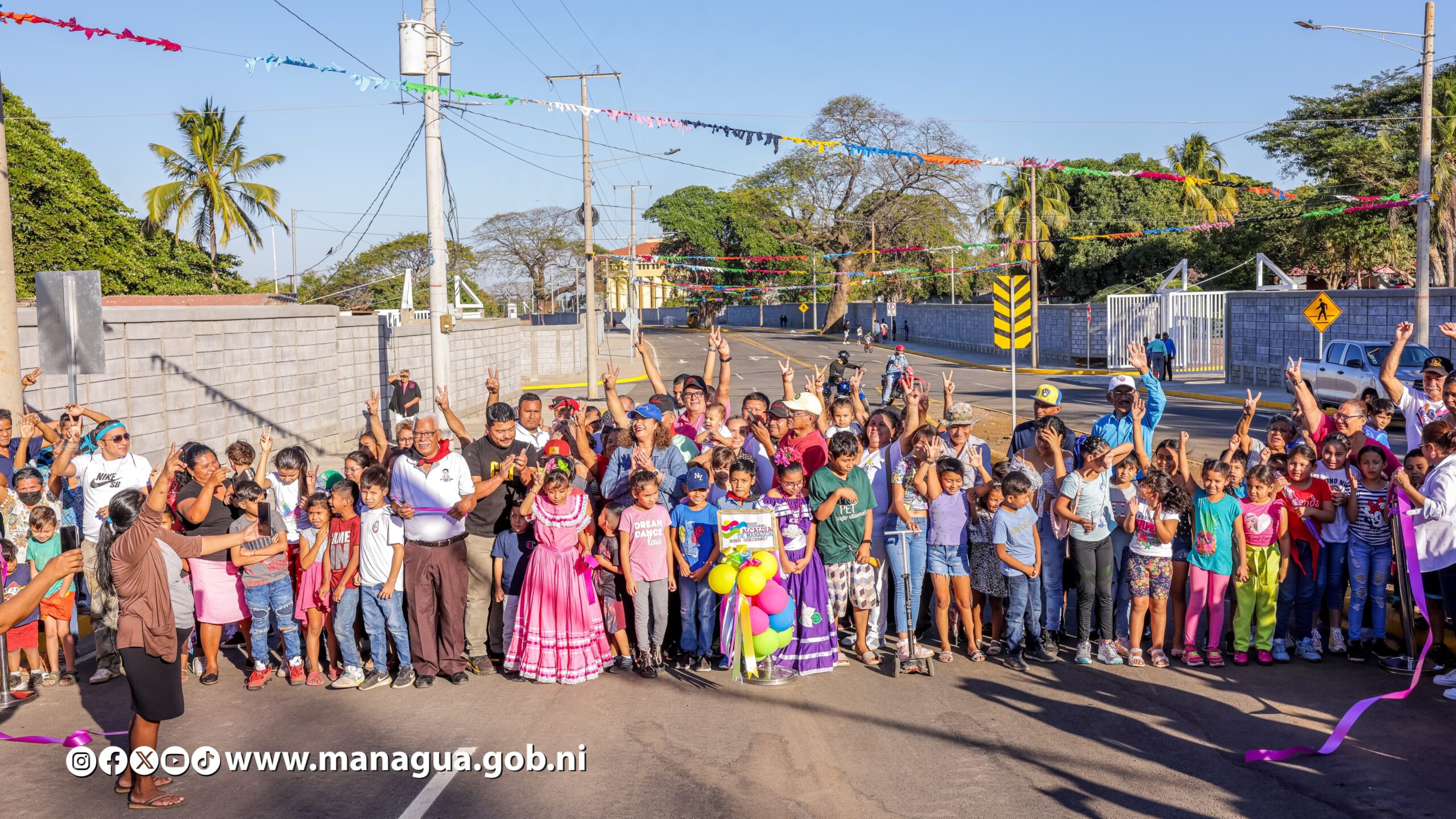 Alcaldía de Managua inaugura corredor vial de la 25 Calle Sureste III etapa