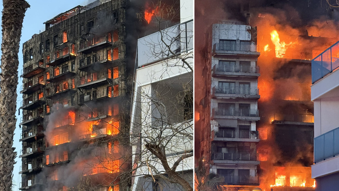 Al menos 14 heridos deja fuerte incendio en un edificio de Valencia