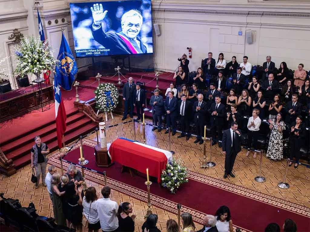 Concluye funeral de Estado al expresidente chileno Sebastián Piñera